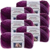 🧶 enhance your crafting with red heart petunia boutique unforgettable yarn 6-pack - vibrant and versatile! logo