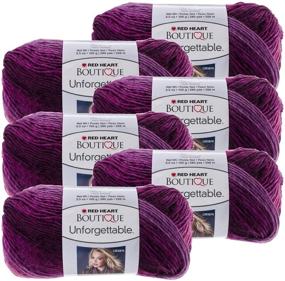 img 1 attached to 🧶 Enhance Your Crafting with Red Heart Petunia Boutique Unforgettable Yarn 6-Pack - Vibrant and Versatile!