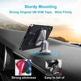 img 2 attached to 📱 Magnetic Phone Car Mount: Universal Magnetic Dashboard Phone Holder for iPhone 11 Pro, XR, XS, 8 Plus, 7 and Samsung Galaxy Note S7, S8, S9, S10, etc. by APPS2Car