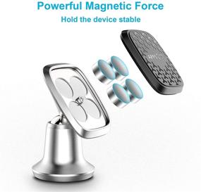 img 3 attached to 📱 Magnetic Phone Car Mount: Universal Magnetic Dashboard Phone Holder for iPhone 11 Pro, XR, XS, 8 Plus, 7 and Samsung Galaxy Note S7, S8, S9, S10, etc. by APPS2Car