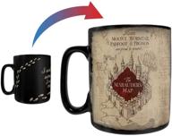 🗺️ harry potter marauders map - i solemnly swear - 16 oz large ceramic morphing mugs – heat sensitive clue mug - full image revealed with hot liquid logo