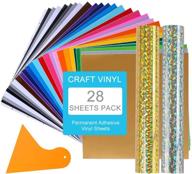 🌈 adhesive permanent vinyl sheets for cricut - 31 assorted colors | cricut & silhouette cameo vinyl sheets logo
