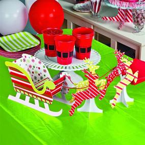 img 1 attached to 🎅 Fun Express Santa Disposable Plastic Cups - 50 Cups for Holiday Parties, Drinkware, Favor Cups, Treat Holders, Ugly Christmas Sweater Party Accessories