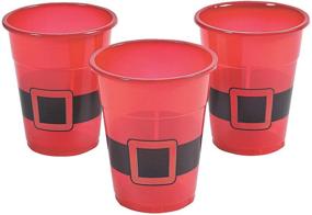 img 3 attached to 🎅 Fun Express Santa Disposable Plastic Cups - 50 Cups for Holiday Parties, Drinkware, Favor Cups, Treat Holders, Ugly Christmas Sweater Party Accessories