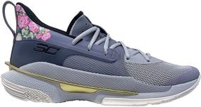 img 3 attached to Curry 7 Basketball Shoes for Kids (GS) by Under Armour