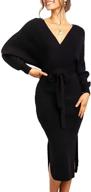 👗 women's clothing and dresses - chang yun sweater dresses with batwing sleeves logo