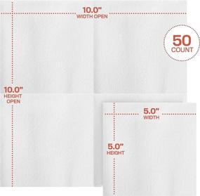 img 1 attached to 🍸 Laura Stein Linen Style White Cocktail Napkins (50 Pack): Disposable, Soft & Highly Absorbent Napkins for Parties, Weddings, Events & Home