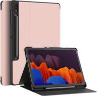 📱 pink premium shockproof stand folio case for samsung tab s7 fe / s7 plus [sm-t730/t736b/t970/t975/t976/t978] - s pen holder - 12.4 inch tablet, galaxy tab s7 fe 2021/ s7 plus 2020 логотип