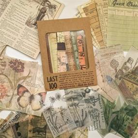 img 4 attached to 📸 Limmoz Vintage Paper Scrapbook Pack: DIY Stickers, Decorative Retro Natural Collection with Washi Paper for Journal Embellishment, Art Craft Notebook and Invitations