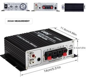 img 3 attached to 🔊 Lepy LP-2024A-HA LP-2024A+ Автомобильный усилитель стерео мощности Hi-Fi, 3A Питание: Улучшенный музыкальный опыт в пути!