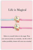 🦄 enchanting unicorn bff bracelets: perfect matching friendship gift for 2 girls logo