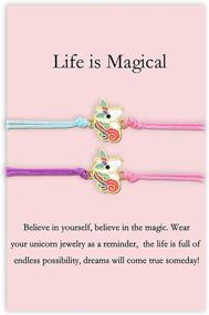 img 4 attached to 🦄 Enchanting Unicorn BFF Bracelets: Perfect Matching Friendship Gift for 2 Girls