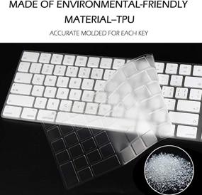 img 2 attached to ProElife Ultra Thin Transparent Clear Keyboard Cover Skin for Apple Magic Keyboard with Numeric Keypad A1843 - Full Size TPU Protector