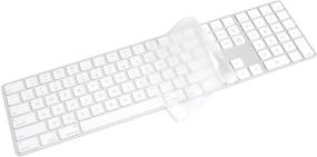 img 4 attached to ProElife Ultra Thin Transparent Clear Keyboard Cover Skin for Apple Magic Keyboard with Numeric Keypad A1843 - Full Size TPU Protector