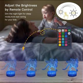 img 1 attached to 🐉 MELAO Dragon Night Light for Kids: Dimmable 3D LED Lamp | 16 Colors + 7 Colors Changing | Touch & Remote Control | Best Dragon Toys Birthday for Boys Girls