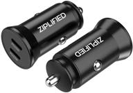 ✅🔌 ziplified 40w metal 2-port usb c pd 3.0 car charger 2-pack - compatible with iphone 12/12 pro max/12 mini/11/11 pro max/x, galaxy s21/s20/s10, pixel 4/5 mini - zip-c402pk logo