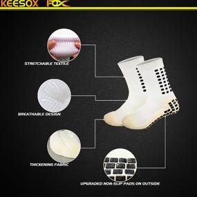 img 3 attached to 🧦 Ultimate Performance with KEESOX Upgraded Professional Anti-Slip Soccer Socks: Unisex Athletic Sport & Basketball Socks