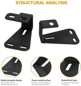 img 1 attached to 🔧 AUXMART High Lift Jack Mount Hood Bracket Replacement for Jeep Wrangler CJ 1944-1986/ YJ 1987-1995/TJ 1997-2006- Pair, Black: Secure and Stylish Mounting Solution