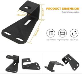 img 3 attached to 🔧 AUXMART High Lift Jack Mount Hood Bracket Replacement for Jeep Wrangler CJ 1944-1986/ YJ 1987-1995/TJ 1997-2006- Pair, Black: Secure and Stylish Mounting Solution