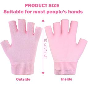 img 3 attached to 🧤 Elcoho Fingerless Moisturizing Gloves: 3 Pairs Gel Lined Cotton Gloves for Dry, Rough, and Cracked Hands (Pink)