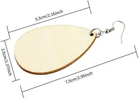 img 3 attached to 🔨 DIY Crafts Supplies: Twdrer 100PCS Unfinished Wood Teardrop Earring Pendant Set with Hooks and Rings - Perfect for Jewelry Making Projects