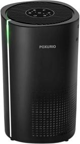 img 4 attached to 🏢 POXURIO Air Purifier - H13 HEPA Air Filter for Large Home Rooms, 22db Filtration System, Odor Eliminators with Air Sensor for PM2.5, Remove 99.97% Dust & Smoke - Perfect for Living Rooms and Offices (Black)