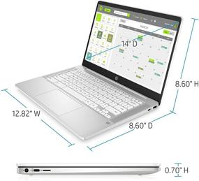 img 1 attached to 💻 14-inch HD Laptop, Intel Celeron N4000, 4 GB RAM, 32 GB eMMC, Chrome (HP Chromebook 14a-na0020nr, Ceramic White)