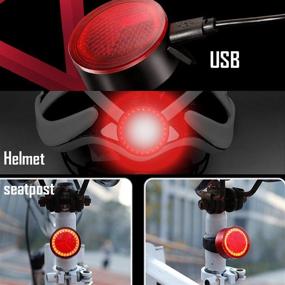 img 2 attached to 🔆 High-Visibility Bike Tail Light: Powerful LED, Smart Brake Sensing, USB Rechargeable, Waterproof Safety Warning Taillight