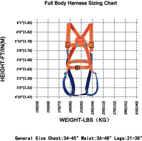 img 1 attached to 🔶 High-Quality OSHA Compliant F1774 Certified Absorbing Lanyard - Orange Harness for Ultimate Safety