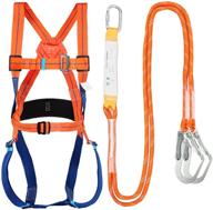 🔶 high-quality osha compliant f1774 certified absorbing lanyard - orange harness for ultimate safety logo