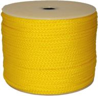 🟨 t.w evans cordage 1/4-inch x 500-feet hollow braid polypro rope in yellow for enhanced seo logo