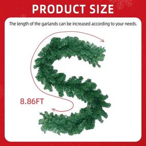 img 1 attached to 🎄 Kaloyyard 8.86FT Christmas Garland: Non-Lit Pine DIY Decoration for Holiday Celebrations - 1Pack