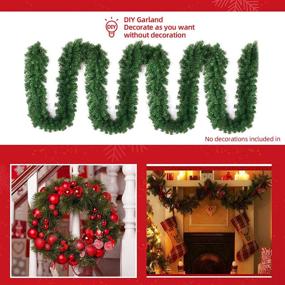 img 2 attached to 🎄 Kaloyyard 8.86FT Christmas Garland: Non-Lit Pine DIY Decoration for Holiday Celebrations - 1Pack