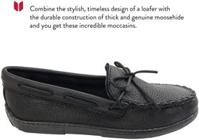 img 3 attached to 🦌 Classic Natural Moose Men's Loafers & Slip-Ons by Minnetonka Moosehide