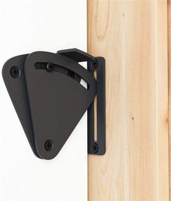 img 4 attached to Enhance Privacy & Security with SMARTSTANDARD Barn Door Large Size Latch Lock Black - Perfect for Sliding Doors, Pocket Doors, Garages, Sheds, Wood & Glass Gates!