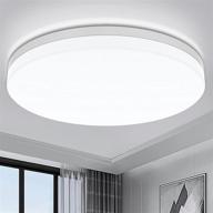 🔆 airand 5000k led ceiling light flush mount 18w 1650lm round led ceiling lamp for kitchen, bedroom, bathroom, hallway, stairwell, 9.5'' - waterproof ip44, 80ra, 150w equivalent (daylight white) logo