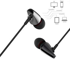 img 3 attached to Roadwi Sport Earphone with Ceramic Housing: Noise Isolating Stereo Earbuds for iPhone, Samsung, MP3 Players, Laptops, Tablets (Black)