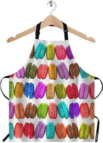 img 4 attached to 🐆 WONDERTIFY African Cats Apron - Tribal Geometric Colorful Bib Apron for Men and Women in Home Kitchen Cooking, Waitress, Chef, Grill, Bistro, Baking - Adjustable Neck Apron