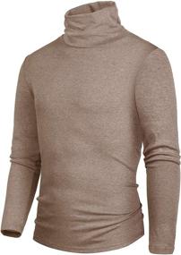 img 2 attached to Men's Knitted Sweatshirts - Derminpro Turtleneck T Shirts, Ideal Clothing for Shirts