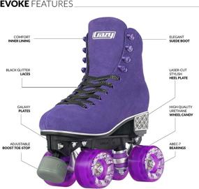 img 3 attached to Crazy Skates Evoke: Stylish Suede Quad Skates for Women