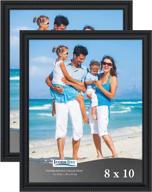 🖼️ enhance your décor with icona bay 8x10 picture frames - elegant black, 2 pack, intricate molding, versatile for wall or table display, inspirations collection логотип