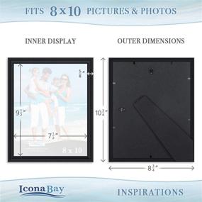 img 2 attached to 🖼️ Enhance Your Décor with Icona Bay 8x10 Picture Frames - Elegant Black, 2 Pack, Intricate Molding, Versatile for Wall or Table Display, Inspirations Collection