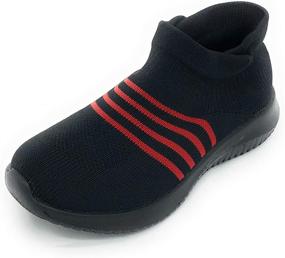 img 4 attached to Breathable Running Toddler Sneakers: Boys' Collection Shoes