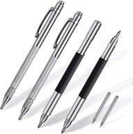 metal engraving pen set - 6 pieces of scriber tips with magnet, tungsten carbide and double head, including 2 replacement tips, for etching on metal, glass, ceramics, stone and wood логотип