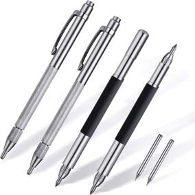 img 4 attached to Metal Engraving Pen Set - 6 Pieces of Scriber Tips with Magnet, Tungsten Carbide and Double Head, including 2 Replacement Tips, for Etching on Metal, Glass, Ceramics, Stone and Wood
