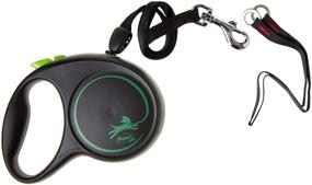 img 1 attached to Flexi Black Design Cord Green Dogs in Training & Behavior Aids