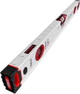 🎁 holiday sale: contractor engineered 24-inch red edge construction level with shock-proof vial, milled bottom, and robust end caps - ideal holiday gift for him & her! logo