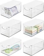 mdesign plastic stackable kitchen refrigerator storage & organization for kitchen storage & organization логотип