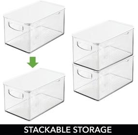 img 1 attached to MDesign Plastic Stackable Kitchen Refrigerator Storage & Organization for Kitchen Storage & Organization