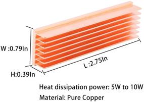 img 3 attached to 🔥 Awxlumv M.2 Heatsink: Pure Copper NVMe M2 2280 SSD Cooler with Thermal Pad for Enhanced Desk Computer Performance (2 Pcs)